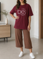 تیشرت لانگ طرح be brave